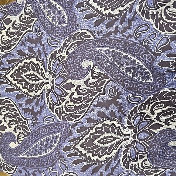 💕MICHAEL by MICHAEL KORS💕 Cold Shoulder Blouse ~ Blue Paisley Print Medium - Picture 5 of 7